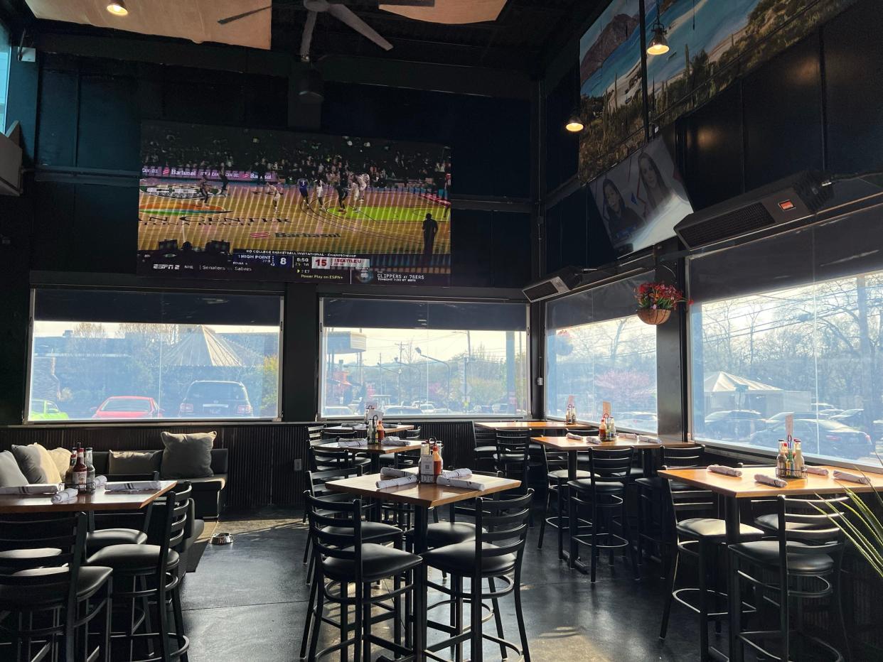 Nashville Street Taco's dining room features lots of natural light and huge TVs. The Mexican restaurant opened in Nashville's 12 South neighborhood in March.