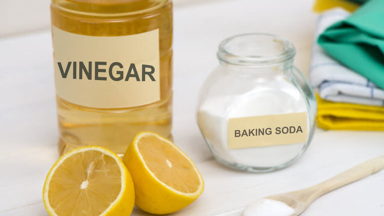 Baking soda vinegar and lemons