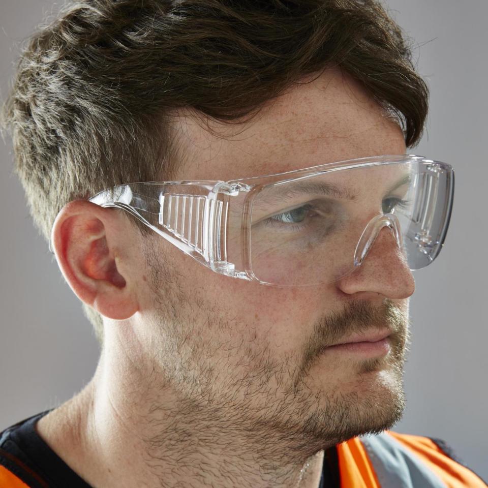 B&Q Clear Safety Glasses and model