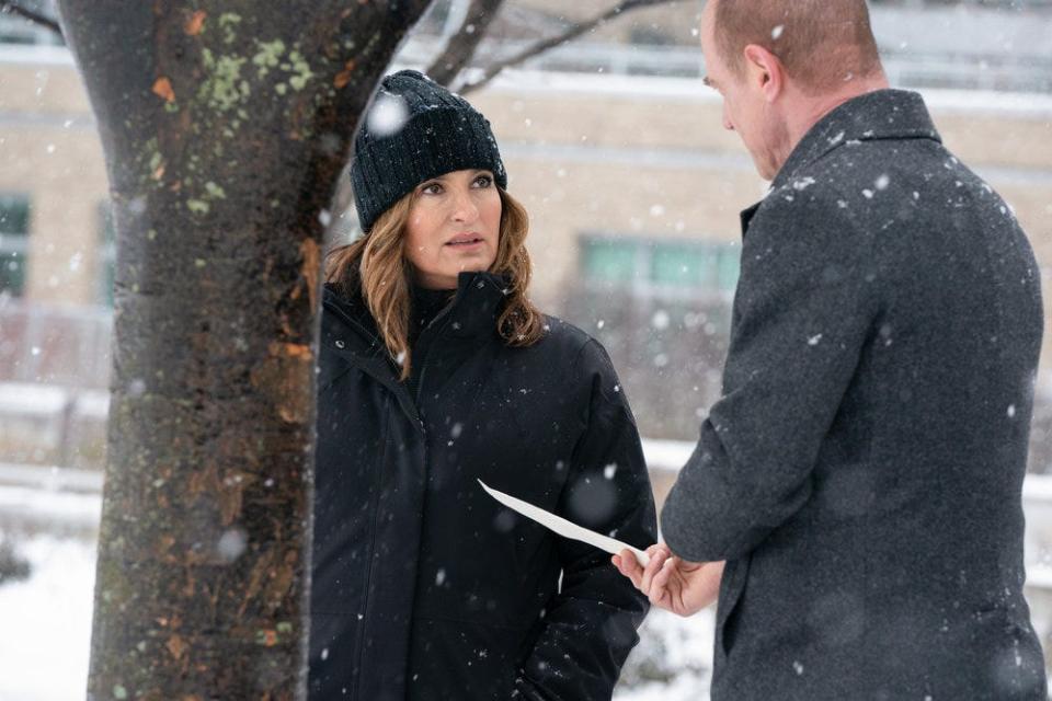 "Law & Order: SVU" fans waited a decade for the reunion of longtime partners Olivia Benson (Mariska Hargitay), left, and Elliot Stabler (Chris Meloni). They joined for a two-hour crossover that helped launch Meloni's "Law & Order: Organized Crime."