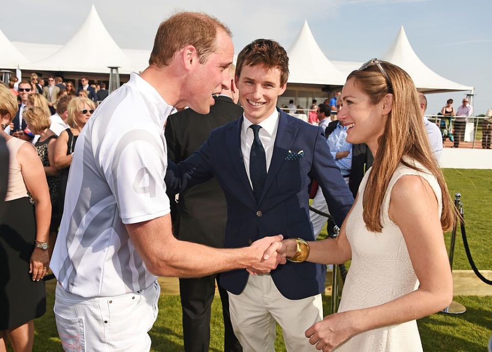 11) Prince William and Eddie Redmayne