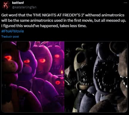 Versiones Withered de los animatrónicos aparecerían en Five Nights at Freddy’s 2