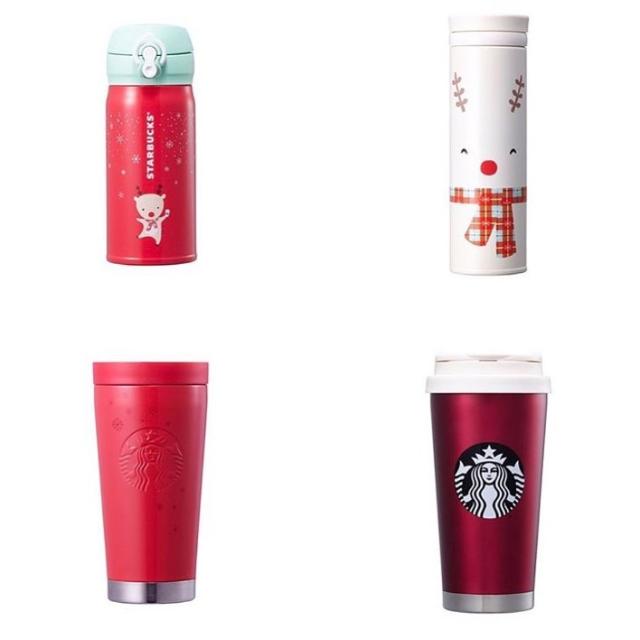 Starbucks Korea Elma Red Holiday Stainless Steel Cold Cup Tumbler