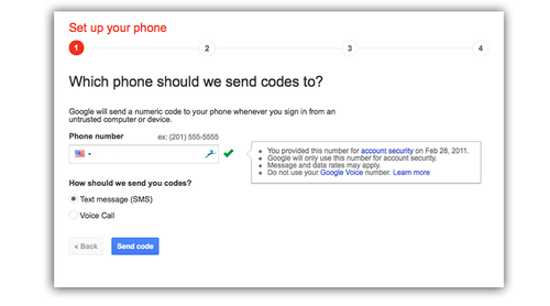 Google Set up your phone screen