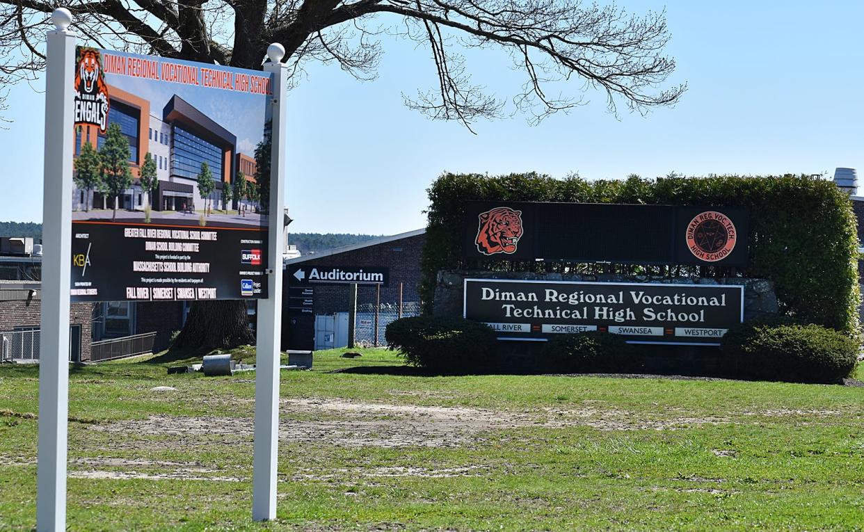 Construction of a new building is ongoing at Diman Regional Vocational Technical High School in Fall River.