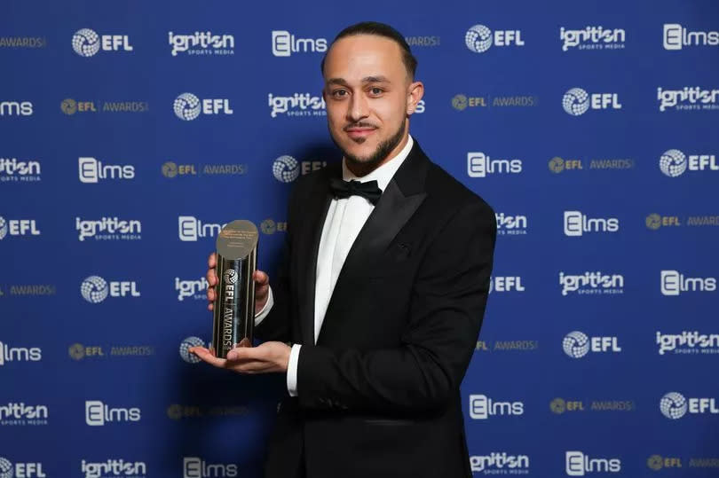 Jodi Jones of Notts County with his League Two Player of the Year award