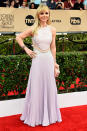 <p>A nominee for <i>Lizzie Borden</i>, who described her role as a murderous young woman “fun,” was coming out of SoulCycle class when she found out she was up for the award. At the show, she stunned in a lilac gown with pastel sheer panels from Christopher Kane. </p>