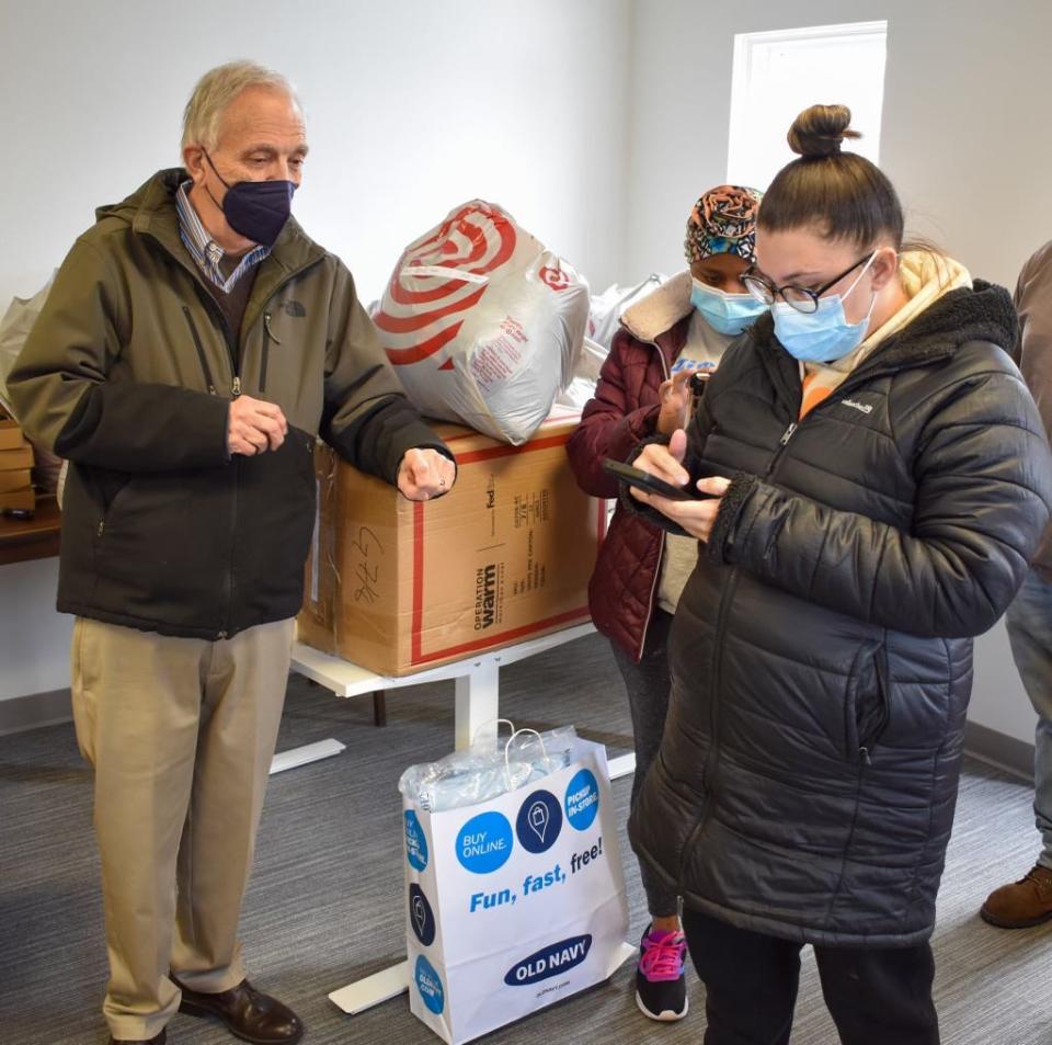 Packages of clothing are loaded up as DoorDash made its first free deliveries Tuesday through the United Way to members of the Boys & Girls Clubs of St. Joseph County.