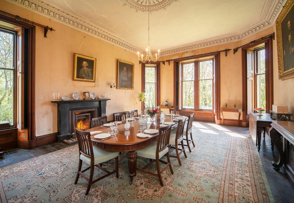 The dining room at Kilberry Castle.