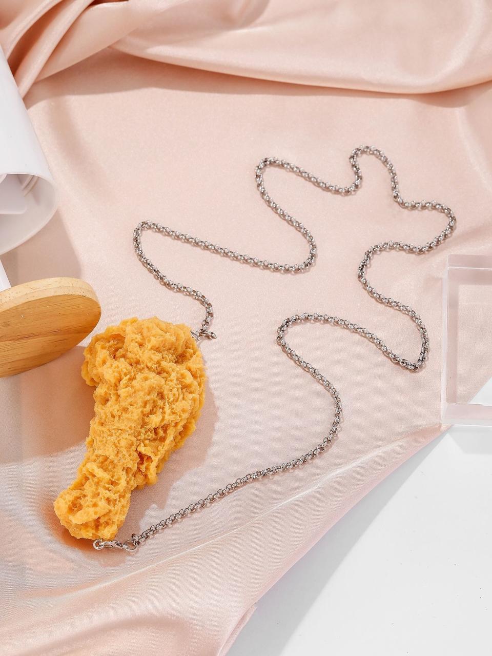 Fried Chicken Charm Necklace