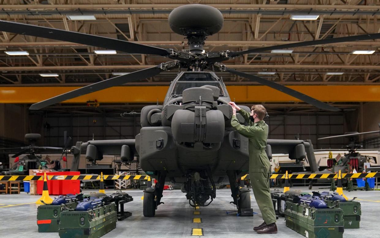 Fourteen of the AH-64E Apache aircraft have been delivered to Wattisham Flying Station in Suffolk - Joe Giddens/PA Wire