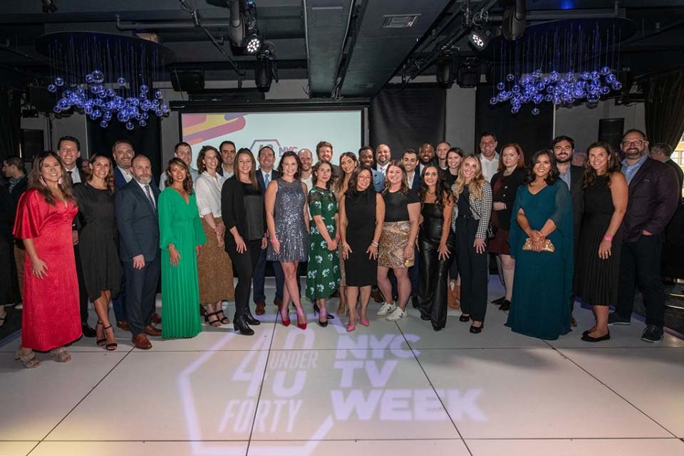 The 40 Under 40 honorees who were on hand for the celebration at 230 Fifth.