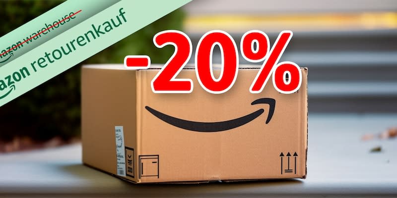 Im Retourenkauf-Shop von Amazon lassen sich aktuell 20 Prozent on top sparen.<span class="copyright">Midjourney / Amazon / FOCUS online</span>