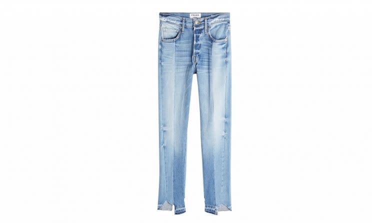 Frame Denim Patchwork Straight Cropped Jeans, $659, <a href="https://www.stylebop.com/en-us/women/patchwork-straight-cropped-jeans-262823.html?tmad=c&tmcampid=230&partner=polyvore&campaign=affiliate/polyvore/usa/&utm_source=affiliate&utm_medium=polyvore_us&utm_campaign=polyvore_{Frame+Denim}_{Pants}_{262823}&cpkey=qaXcAoz_1AFMjrATQOFR5XDlfPhI4BN9qBHqmHLnML0" rel="nofollow noopener" target="_blank" data-ylk="slk:stylebop.com;elm:context_link;itc:0;sec:content-canvas" class="link ">stylebop.com</a>