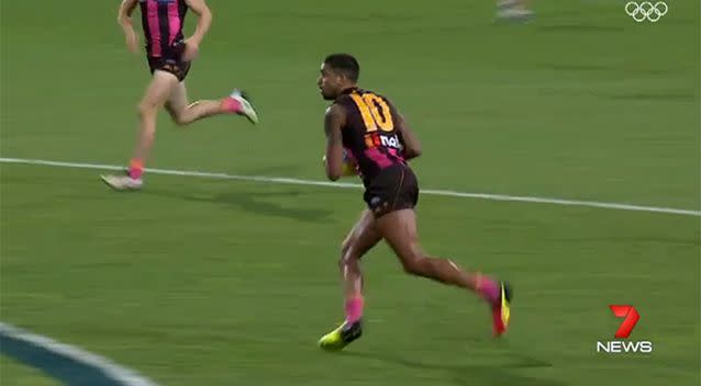 The Hawthorn AFL star will pay a $1000 fine and write two letters as punishment. Photo: 7 News