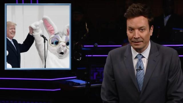 Jimmy Fallon Jokes That Biden's Easter Bunny Will Be 'Different Than the  Bunnies the Last President Hung Out With'