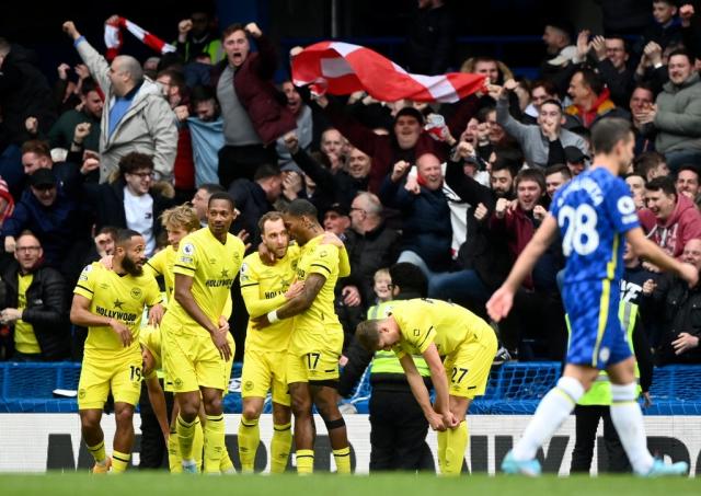 Fans in tears at Christian Eriksen's Brentford goal v Chelsea