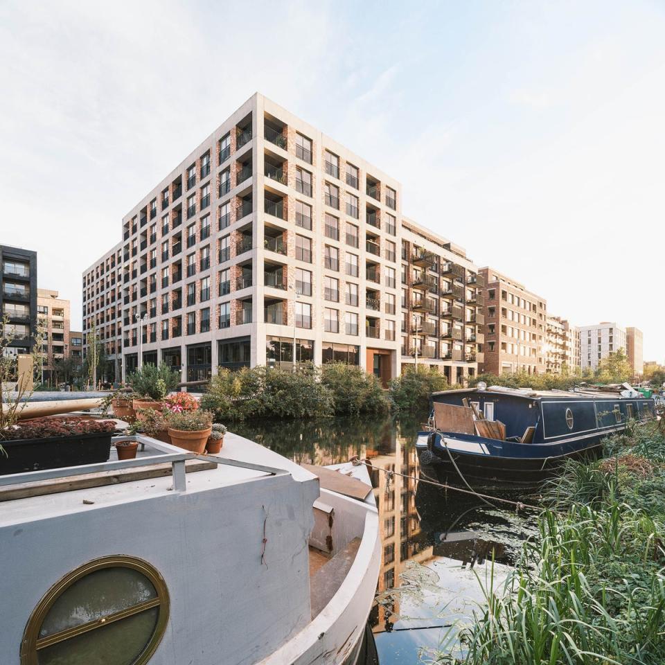 All the residential buildings are named after canal boats (Fred Howarth)