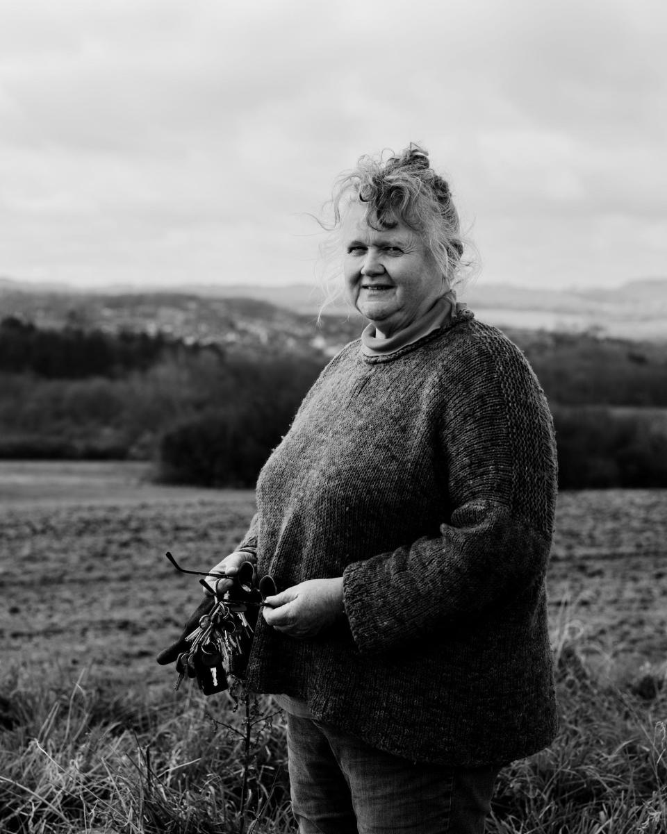 A woman in a field