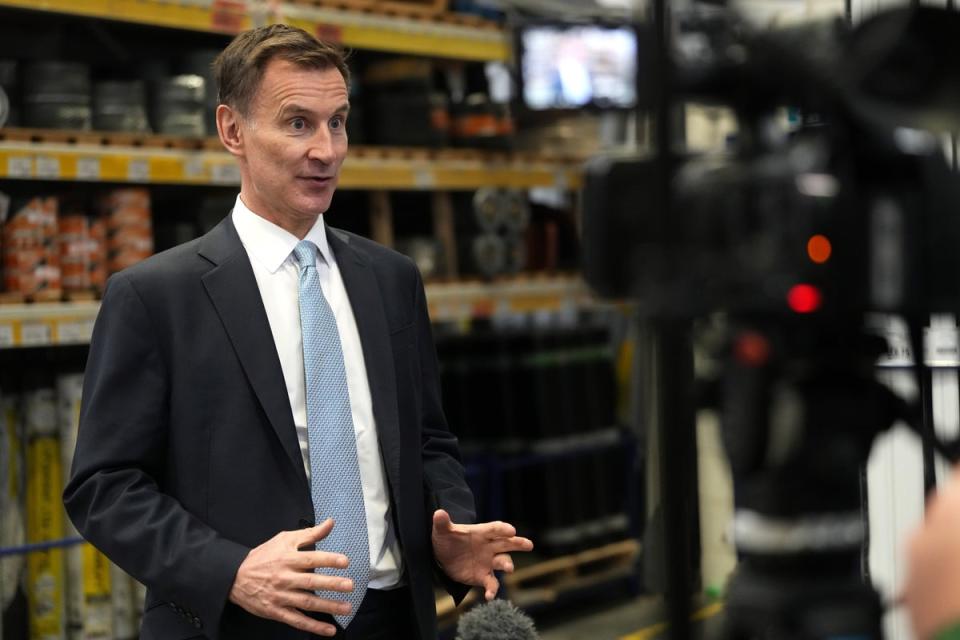 Jeremy Hunt said there is ‘ample opportunity’ for the unemployed to find work (PA Wire)
