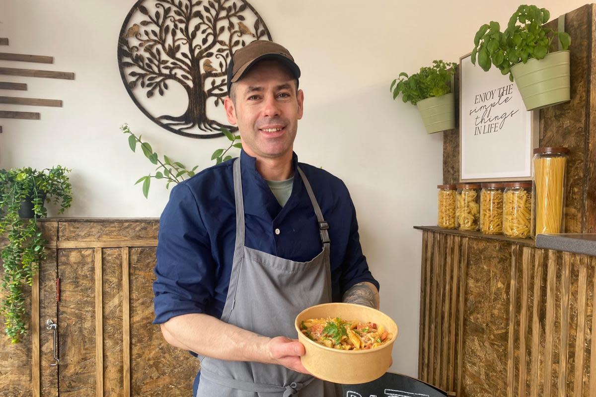 Frank with one of his lovingly prepared pasta dishes <i>(Image: Newsquest)</i>