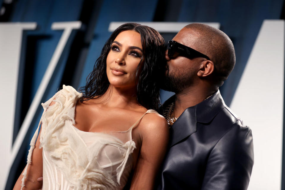 Kim Kardashian und Kanye West auf der Vanity Fair Oscar Party. (Bild: Getty Images)