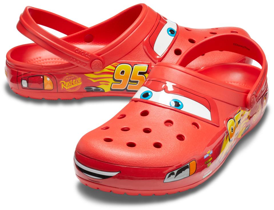 Crocs, Cars, Lightning McQueen, collaboration, pixar, 