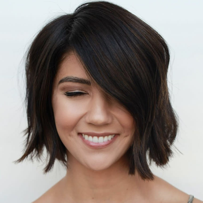 Side-Swept Short Bob