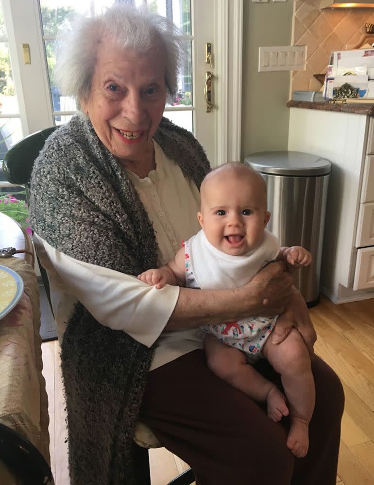Great-Grandmother Has 100th Birthday with Great-Granddaughter, 1