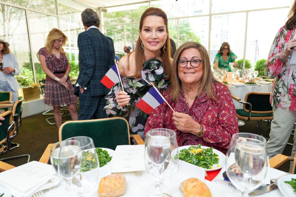 Jean Shafiroff and Fern Mallis at the Bastille Day luncheon