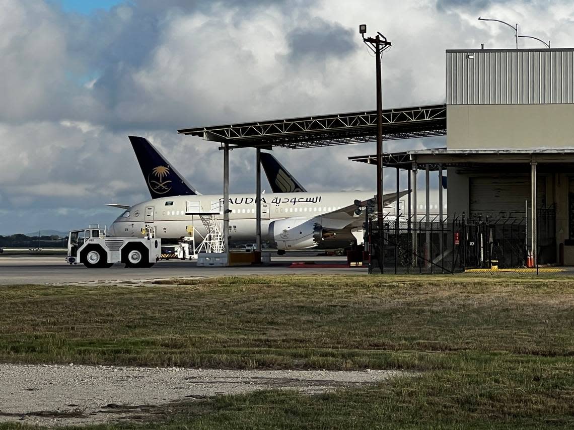 Two charter flights from Kelly Field in San Antonio carried 48 Venezuelan migrants to Martha’s Vineyard last week. Gov. Ron DeSantis said Florida had paid for the flights. Carl Juste/Miami Herald