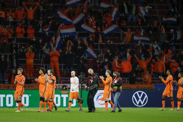 Holland won in front of supporters 