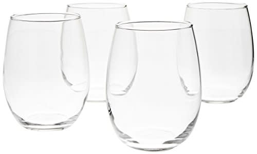 Amazon Basics Stemless Wine Glasses (Amazon / Amazon)