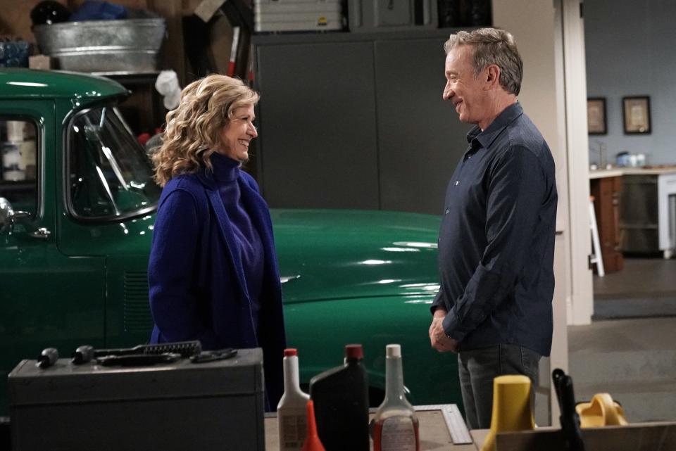 Mike Baxter (Tim Allen), right, and his wife Vanessa (Nancy Travis) reflect on a decade working on the show, that is, the truck, in the series finale of Fox's "Last Man Standing."