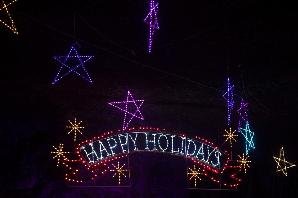 Scenes from the 2020 Lights Under Louisville Christmas light show in the Louisville Mega Cavern. Dec. 17, 2020