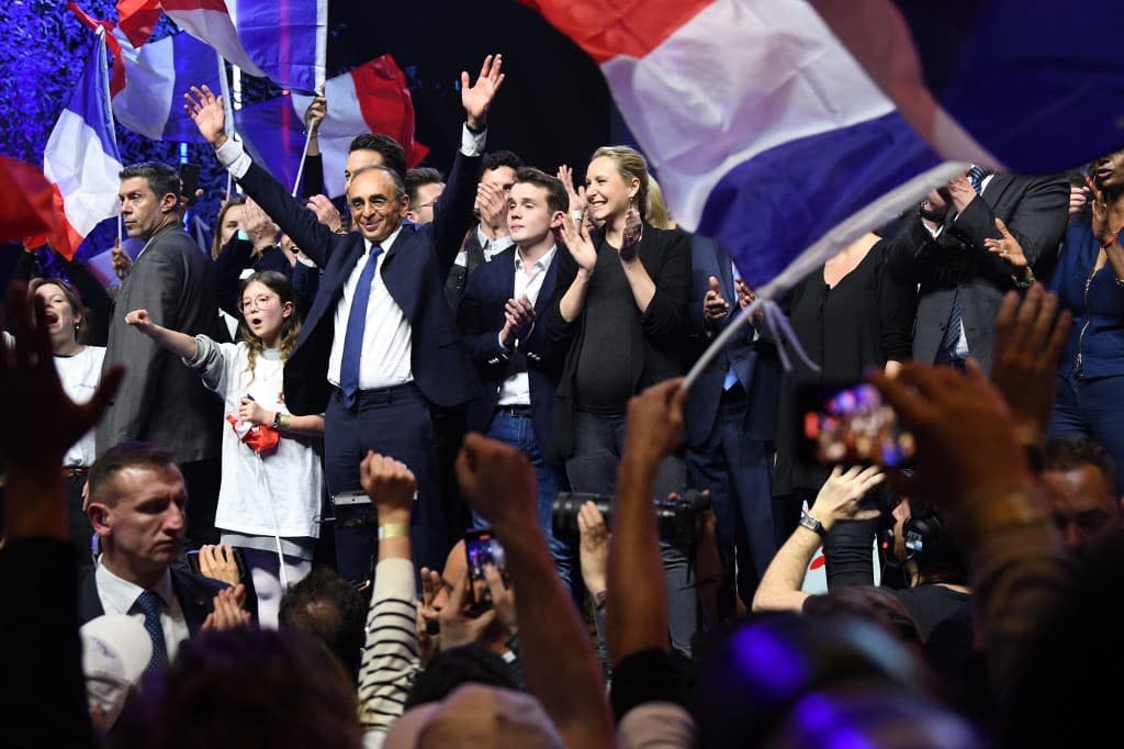 Eric Zemmour le 7 avril 2022 au Palais des Sports à Paris - Bertrand Guay/AFP 