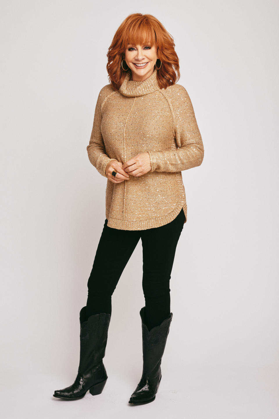 Sweaters with sparkle have been a bestseller for the Reba collection.