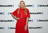 <p>Toni Collette strikes a pose while at the SiriusXM Studios in New York on March 28.</p>