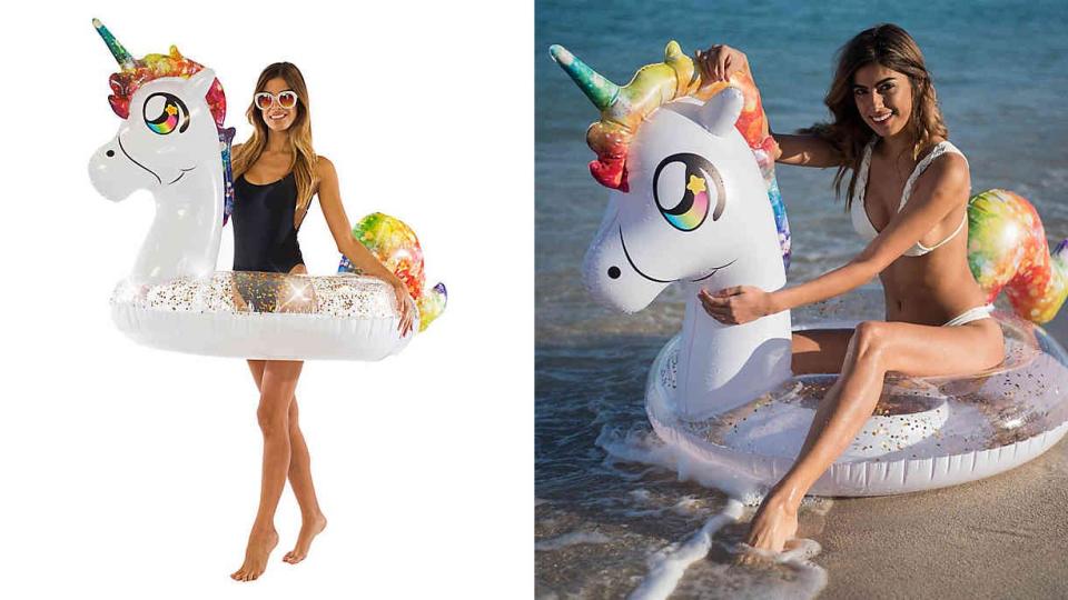 This adorable pool float is on sale thanks to this Bed, Bath and Beyond sale.