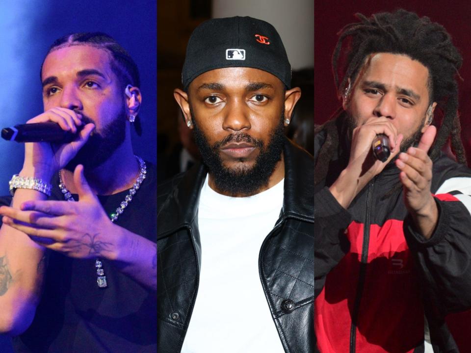 Drake, Kendrick Lamar and J. Cole.