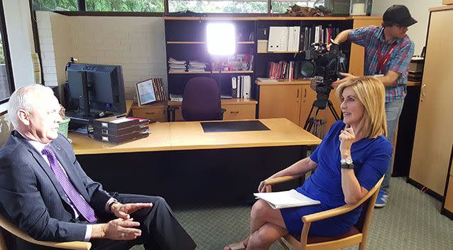 Outgoing Deputy Commissioner Ross Barnett with Kay McGrath. Source: Paula Doneman