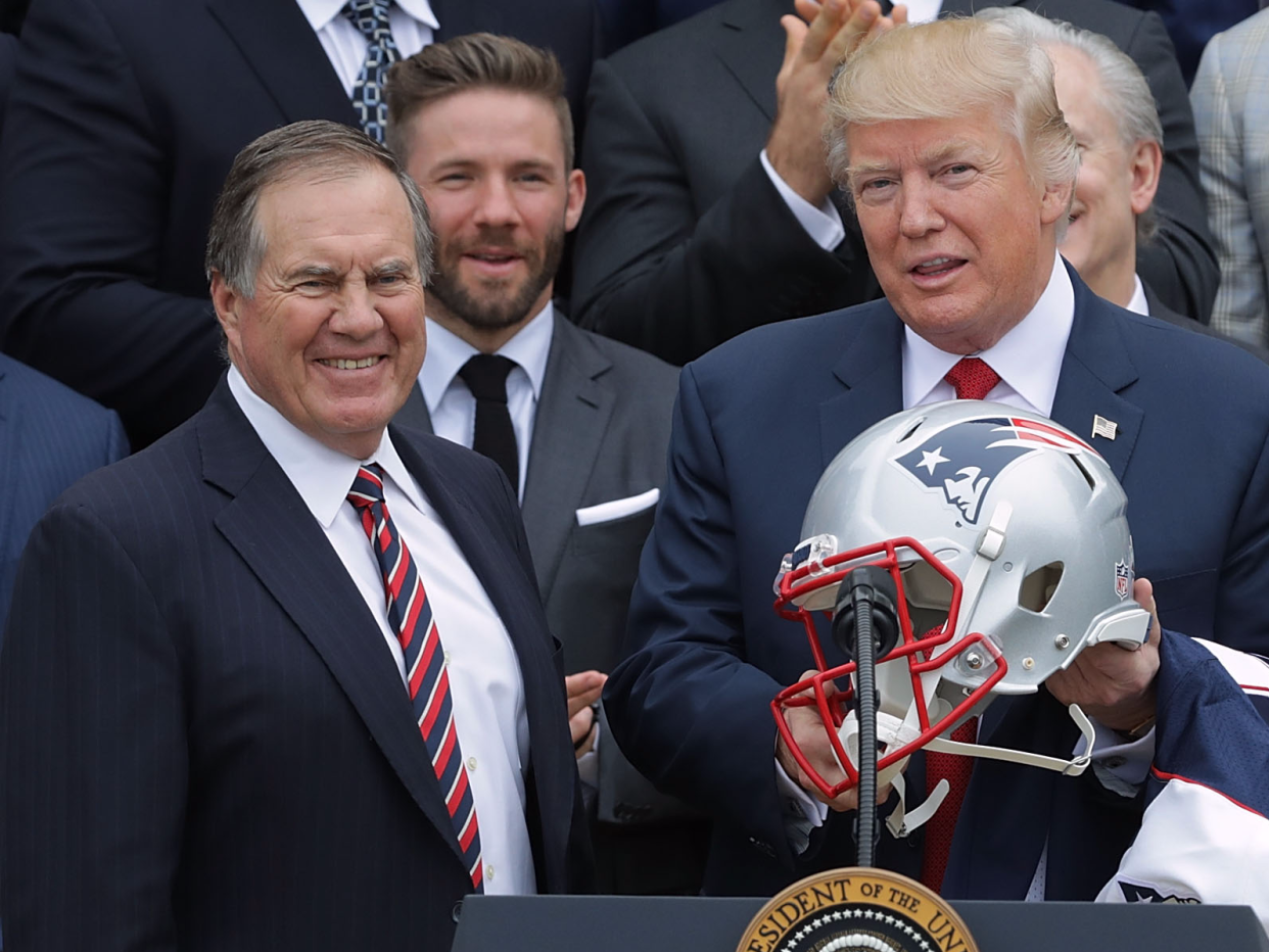 donald trump bob kraft bill belichick new england patriots