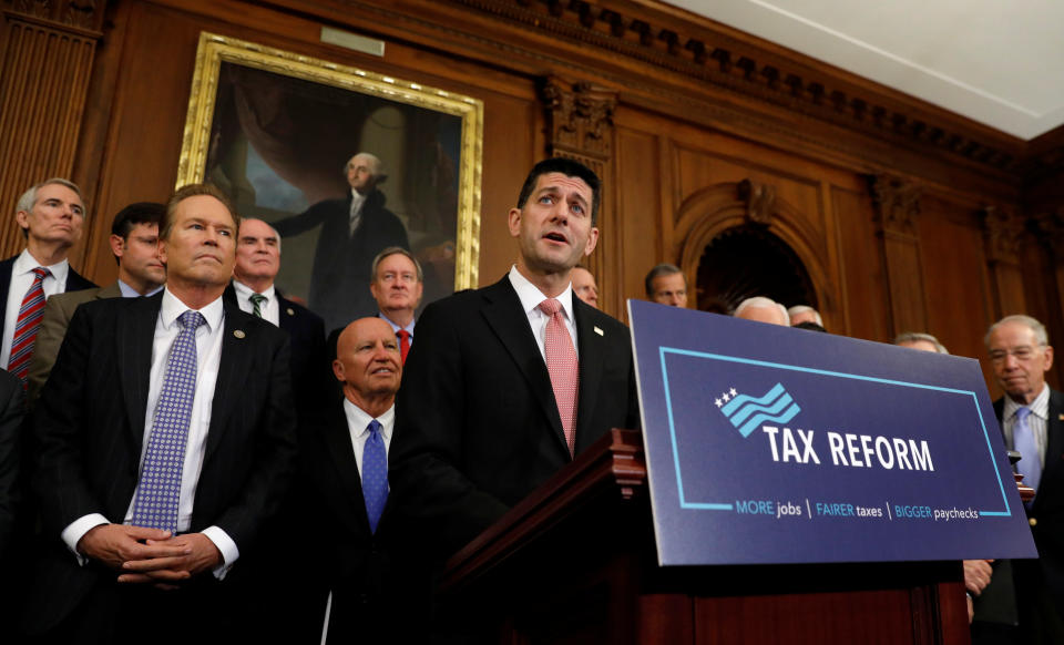 House Speaker Paul Ryan (Wis.) and other Republicans unveiled their tax reform plan this week. It could have a big effect on the mortgage interest deduction. (Photo: Kevin Lamarque/Reuters)