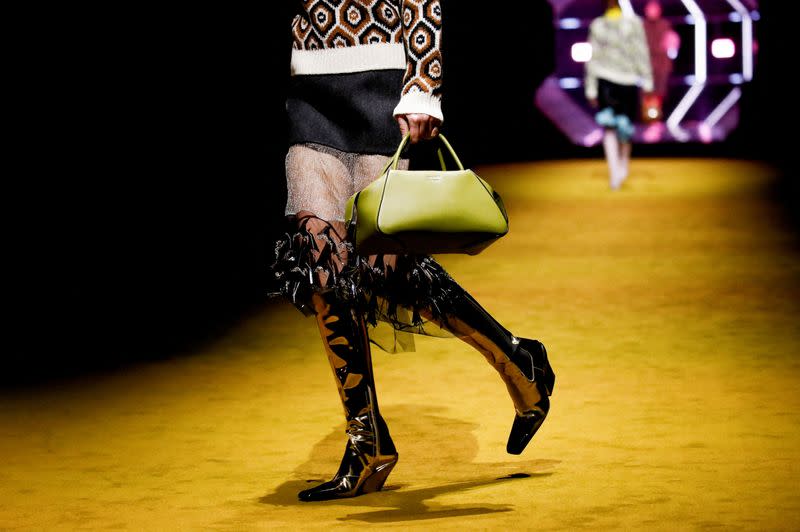 FILE PHOTO: Prada presents Fall-Winter 2022/2023 collection during Milan Fashion Week, in Milan, Italy