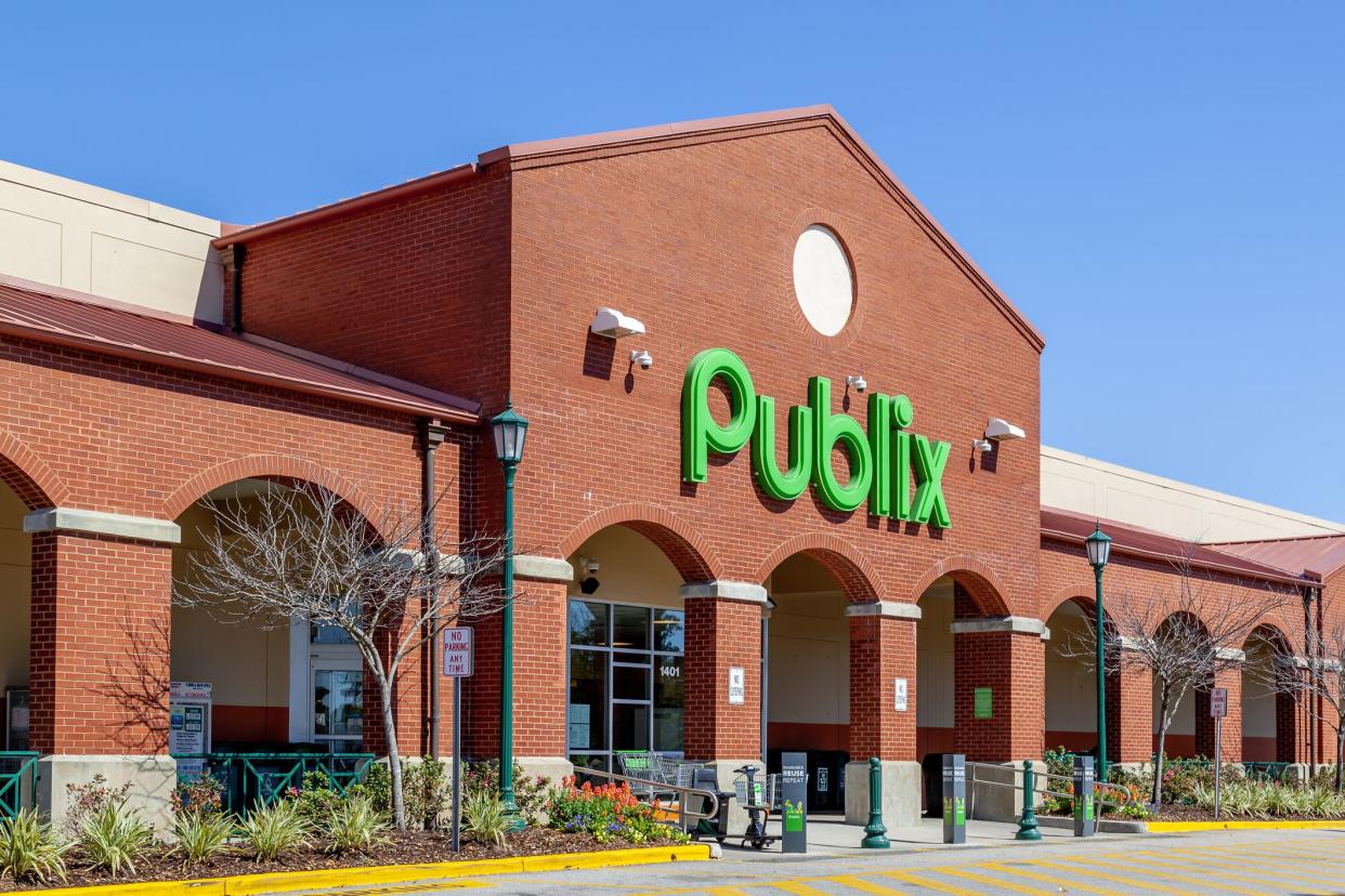 Charleston, South Carolina, USA - February 28, 2020: Exterior view of one Publix Super Markets. Publix Super Markets, Inc. is an employee-owned, American supermarket chain.