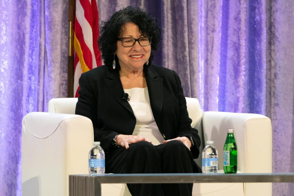 Supreme Court Justice Sonia Sotomayor attends a panel discussion at the winter meeting of the National Governors Association, Friday, Feb. 23, 2024 in Washington.