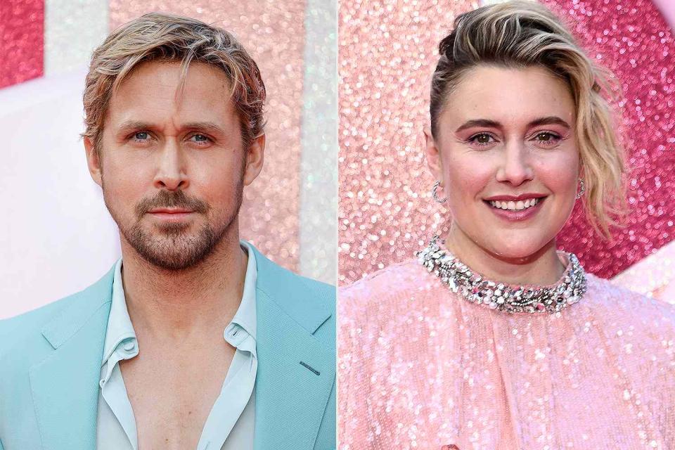 <p>John Phillips/Getty Images, Gareth Cattermole/Getty </p> Ryan Gosling and Greta Gerwig