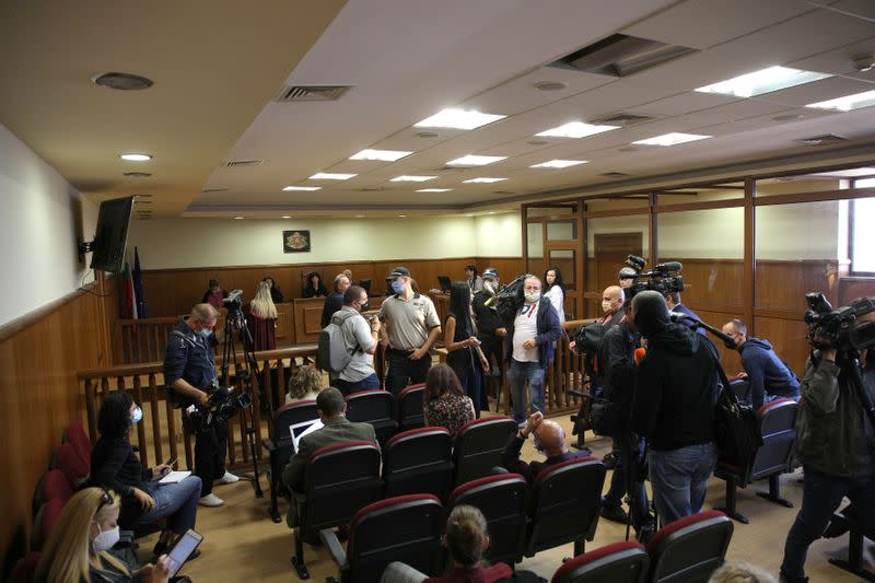 General view shows the courtroom at the Specialised Criminal Court in Sofia