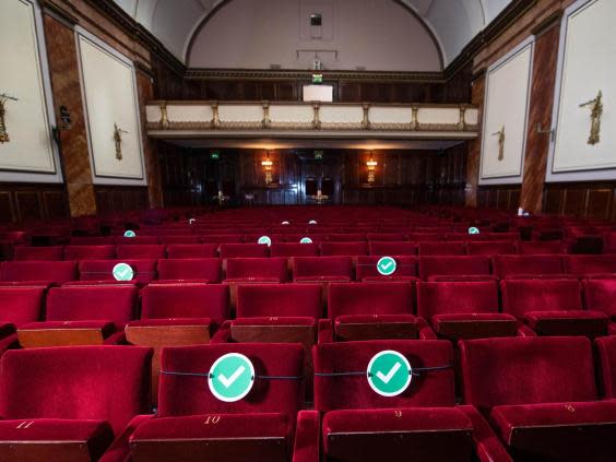 Wigmore Hall in preparation for re-opening (Matt Crossick / PA Wire)