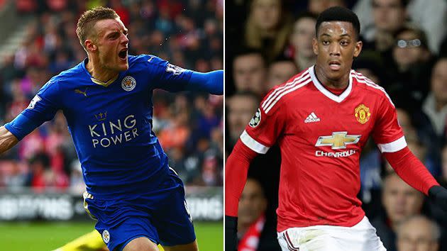 Jamie Vardy and Anthony Martial are the key men for their respective sides this weekend.